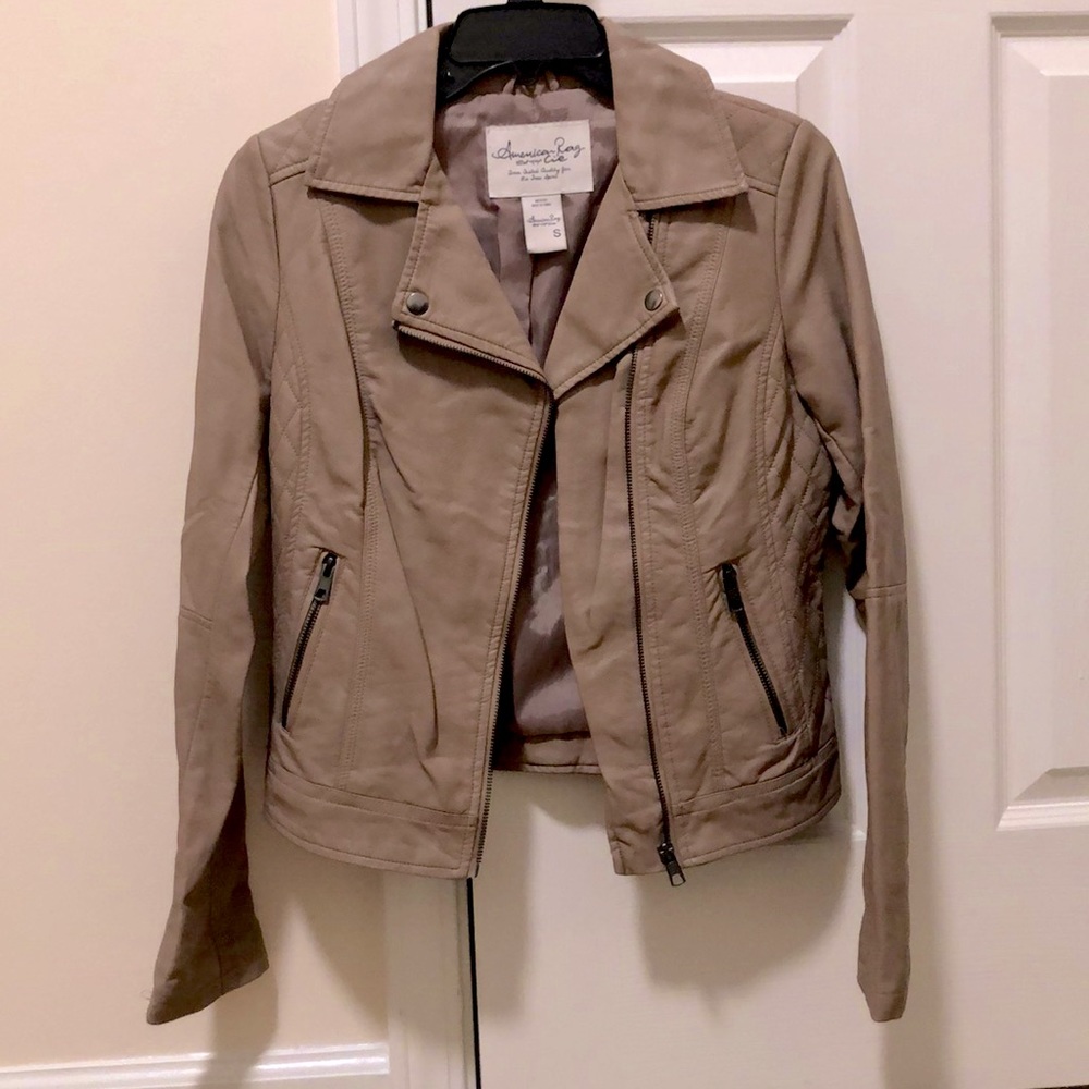 American Rag Moto Faux Leather Jacket (EUC)
